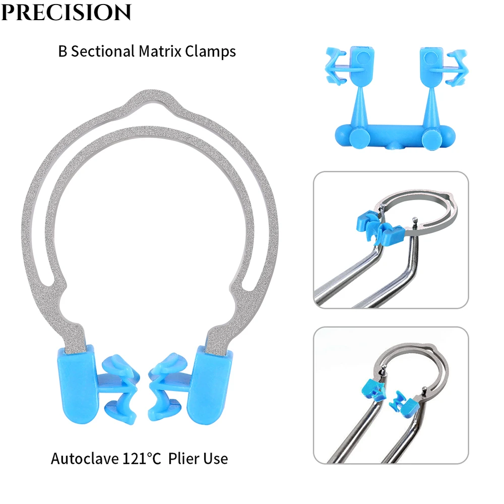 

Dental Bean Flap Molding Clip Dental Matrix Dental Matrix Sectional Contoured Matrices Clamps Wedges Metal Spring Dentist Tool