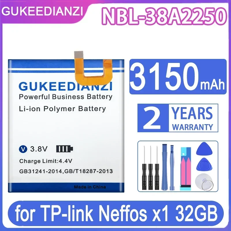 

Запасная батарея GUKEEDIANZI для TP-link Neffos X1 32GB,TP902A 3150mAh батарея + Бесплатные инструменты