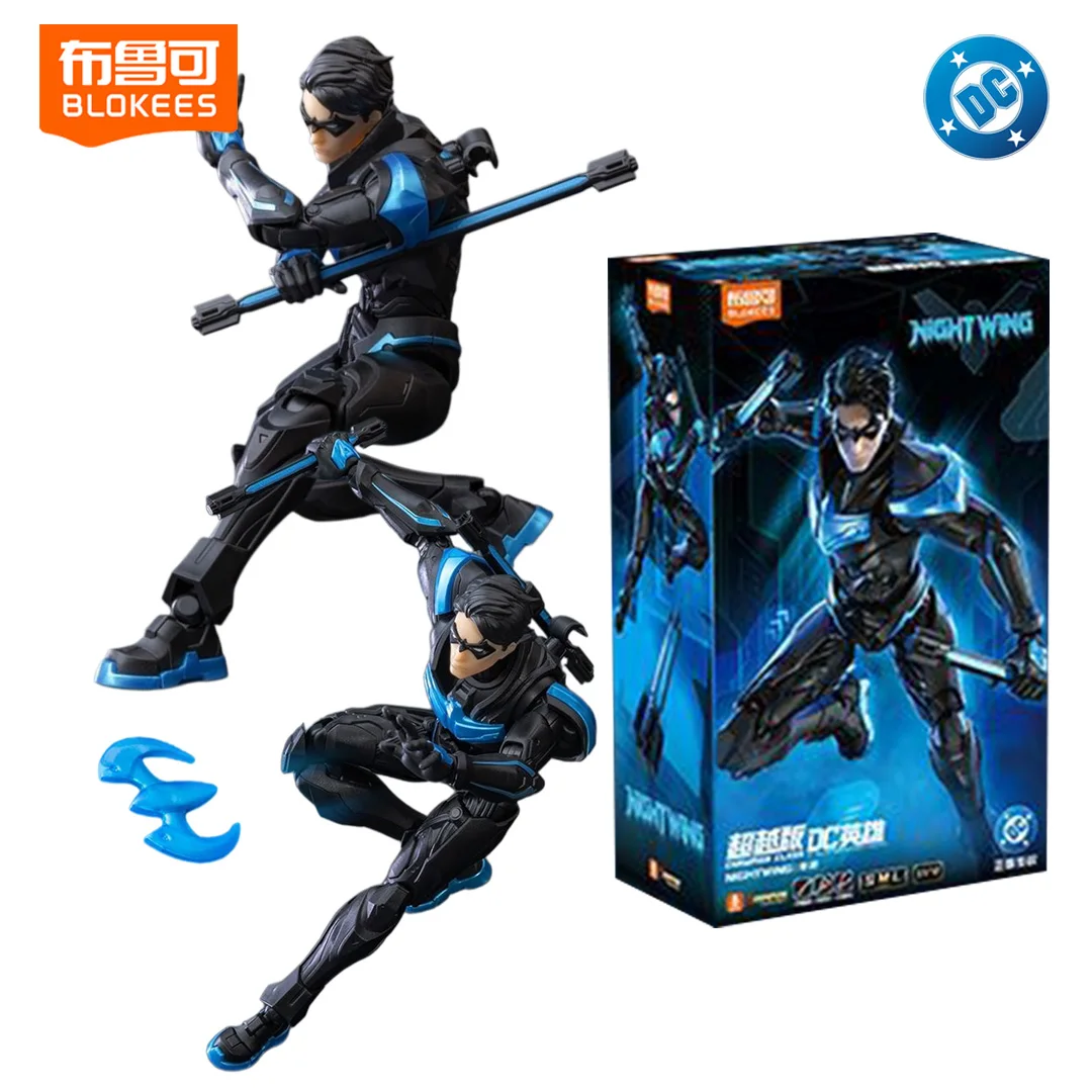 Nuevas figuras de acción Blokees DC Heros Series Champion Class Nightwing Robin, modelo articulado, figuras ensambladas, figura de Superman y Batman