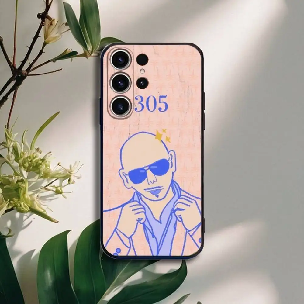 حافظة هاتف Mr W-Worldwide Pitbull لهاتف SamsungS25,24,21,22,23,30,Ultra,20,Plus,Fe,Lite,Note,10,9,5G غطاء أسود