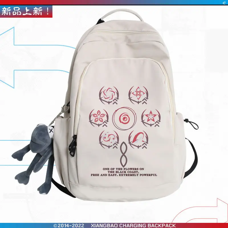 Mingchao Game Character Tsubaki Merchandise Collaboration For Boys And Girls Students Teenagers Double Shoulder Backpack Travel