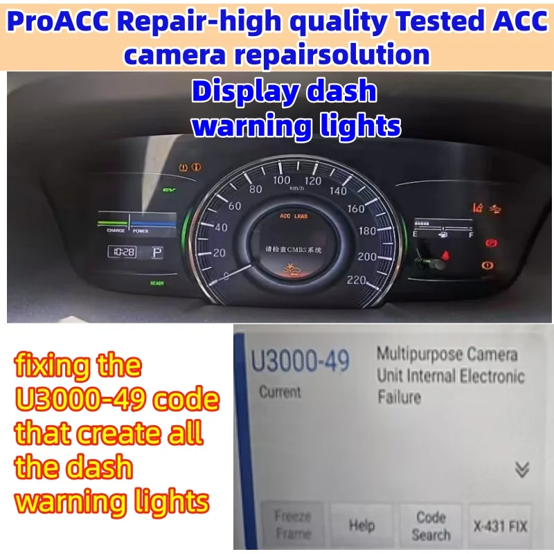 Applicable to Honda Models Civic Accord Odyssey Elysion ACC Camera Module U3000-49 Fault Code Repair Parts Kit Camera Cable