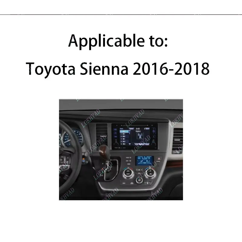 9 inch Car Radio audio Frame Kit For For Toyota Sienna 2016-2018 Auto Stereo Dash Panel Mounting Head Unit Fascia Trim Bezel