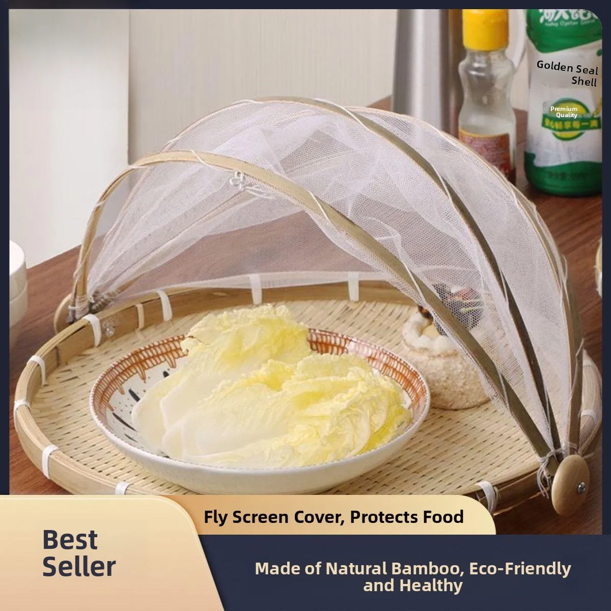 

Большая бамбуковая плетеная сетка для сушки и хранения продуктов, мешок-фильтр для защиты от насекомых, бытовая корзина для сушки