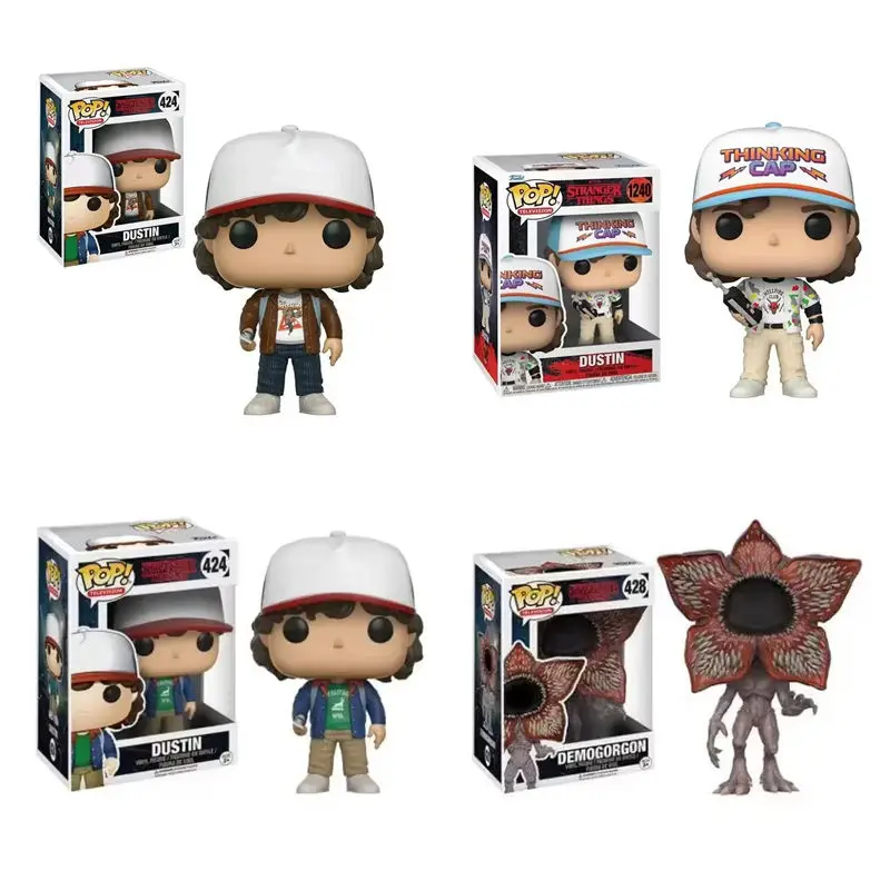 Funko Pop Figura extraño de juguete Dustin 1240 #   424 # Demogorgon # 428 Figura de vinilo de acción Colección de modelos Juguetes Regalo carvinal