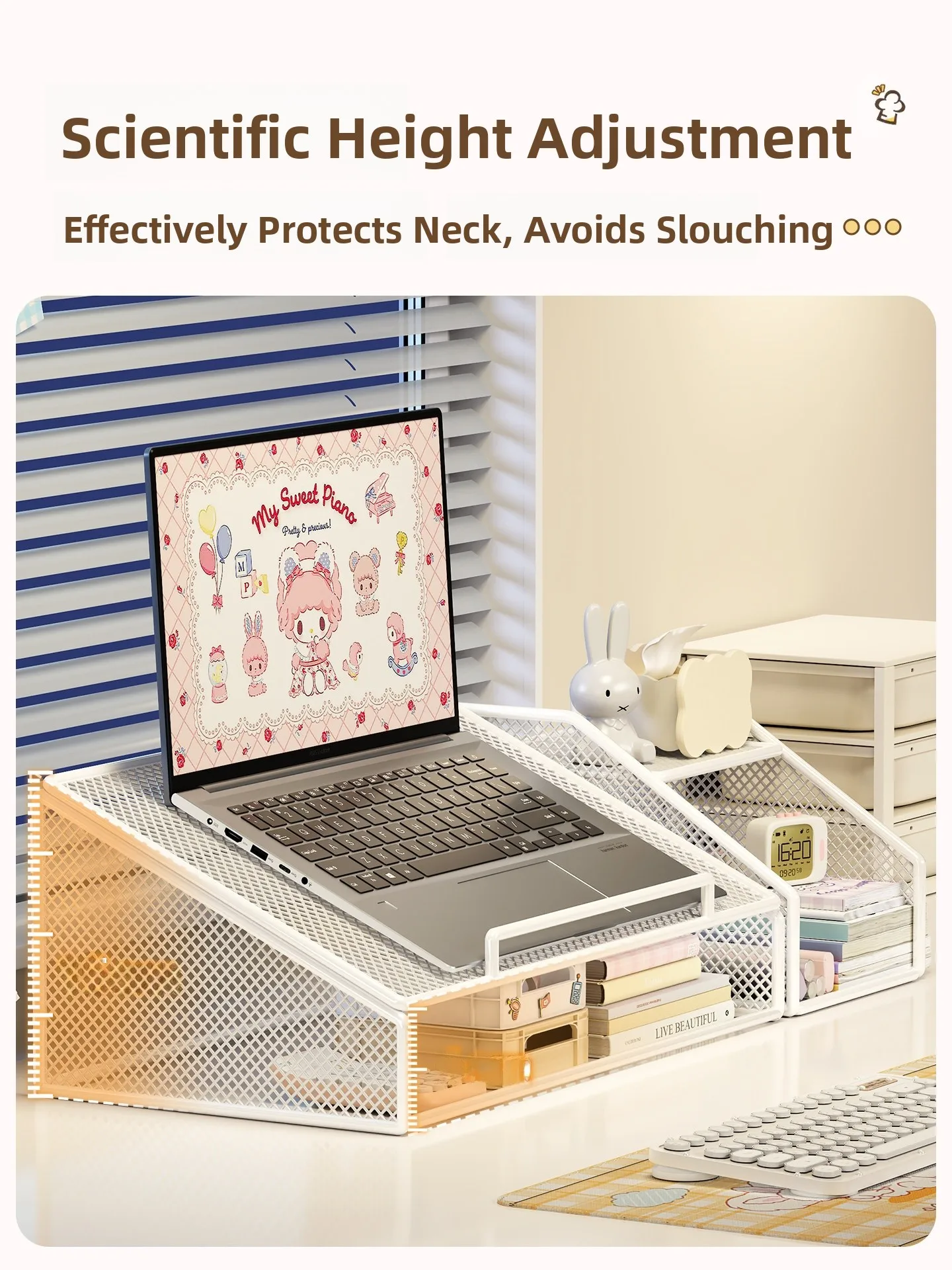 Laptop Stand Computer Desktop Riser BBQ Support Bracket Suspension Game Notebook Stand Vertical Laptop Holder Dormitory Deskt...
