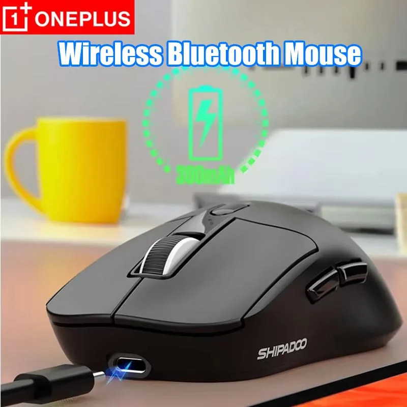 

Беспроводная игровая мышь Oneplus A7 с двумя режимами подключения, Bluetooth, стильная, для ноутбуков, 6D, перезаряжаемая, новинка 2026 года