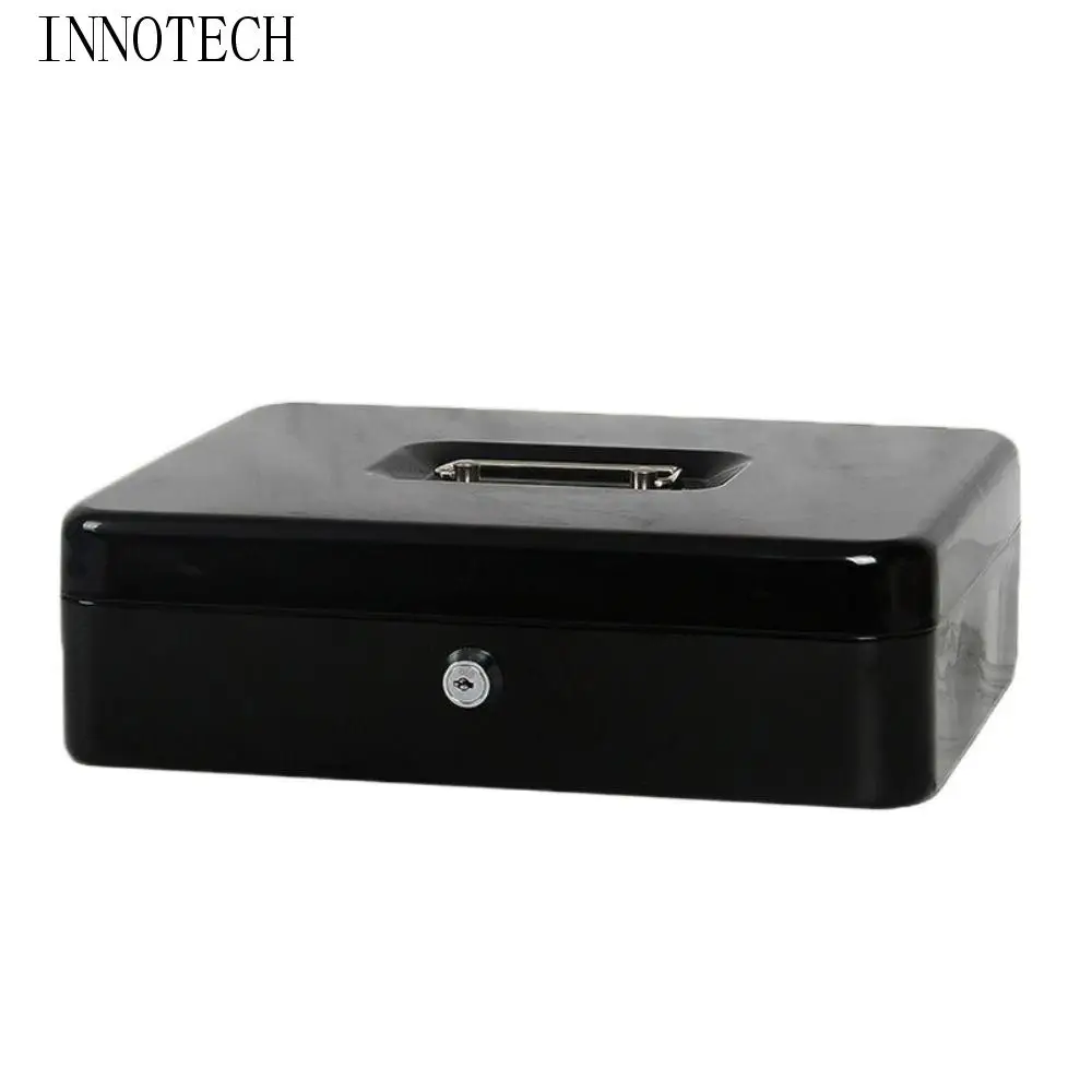 

Маленький/большой замок для наличных денег, сейф с кодовым замком, двухслойный ящик для хранения с крышкой лотка, металлический ящик для денег