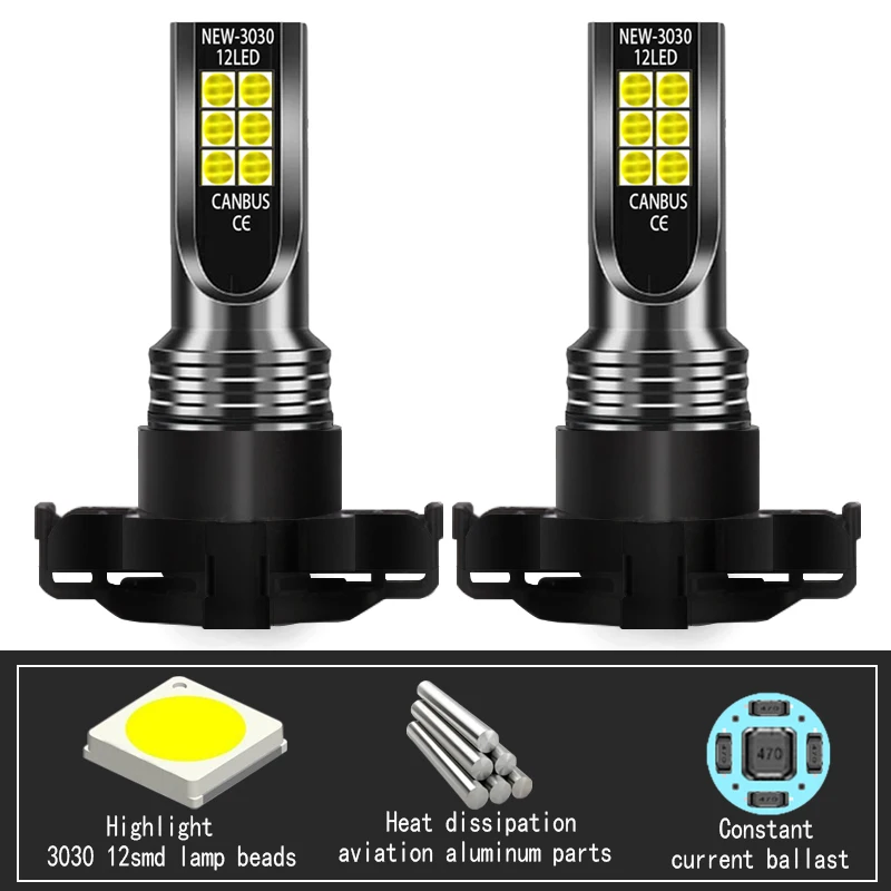 2pcs Car PY24W Front Indicator Amber LED No Hyper Flash Turn Signal Light Bulb Canbus Error Free For Renault Clio 4 IV 2012-2018