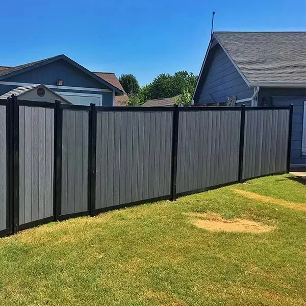 

Any Size Custom Customizable WPC Fence Panel Weatherproof Composite Wood Garden Villa Privacy Security Slat Fencing Outdoor Barr