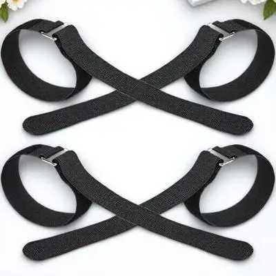 

4pcs Anti-Slip Shoe Grippers Binding Straps Adjustable Metal Buckle Non-Skid Ice Crampons Climbing Snow Traction Outdoor