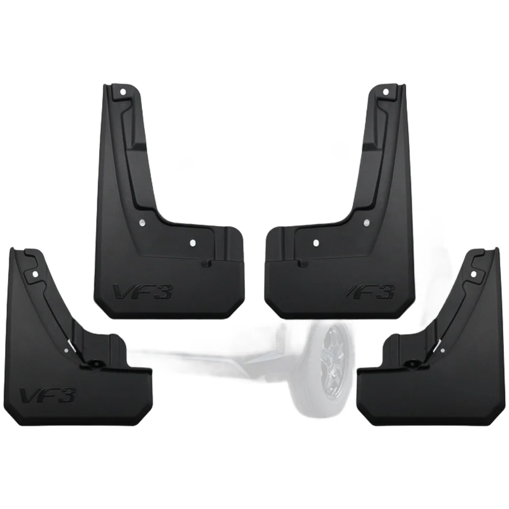 4PCS For Splash Guard Mud Flaps for VinFast For VF3 Front Rear Fit 2024 2025 2026 Models to Limit Mud and Water Contact