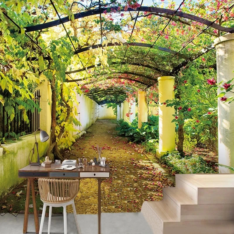 Papier peint photo mural 3D personnalisé, paysage de jardin, magnifique pour salon, canapé, mur de fond TV, chambre, restaurant, bureau, hôtel 8d