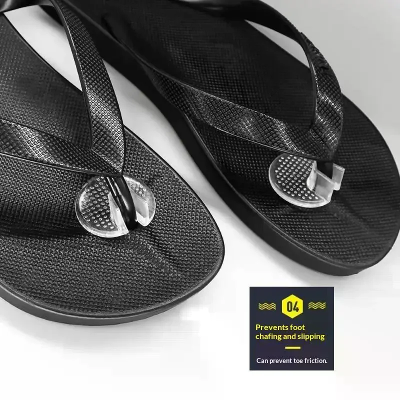 2Pairs Soft Silicone Forefoot Cushion Pads Anti Slip Transparent Toe Protectors For Flip Flops Sandals Shoe Inserts