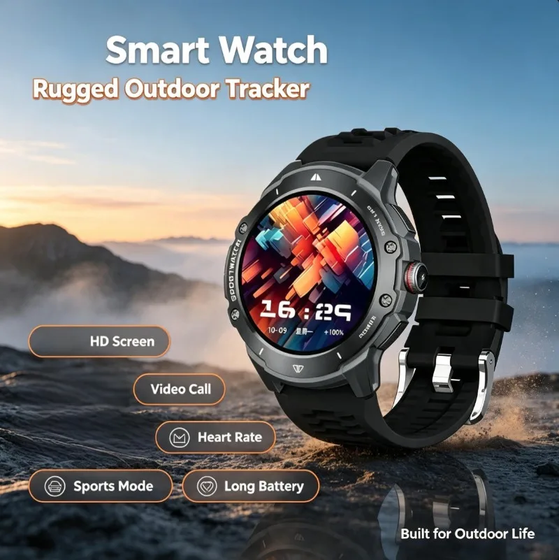 New 4G Full Netcom Smart Watch Curved Eye-Care Screen Large Storage Video Call Sports Wristwatch For Men Women