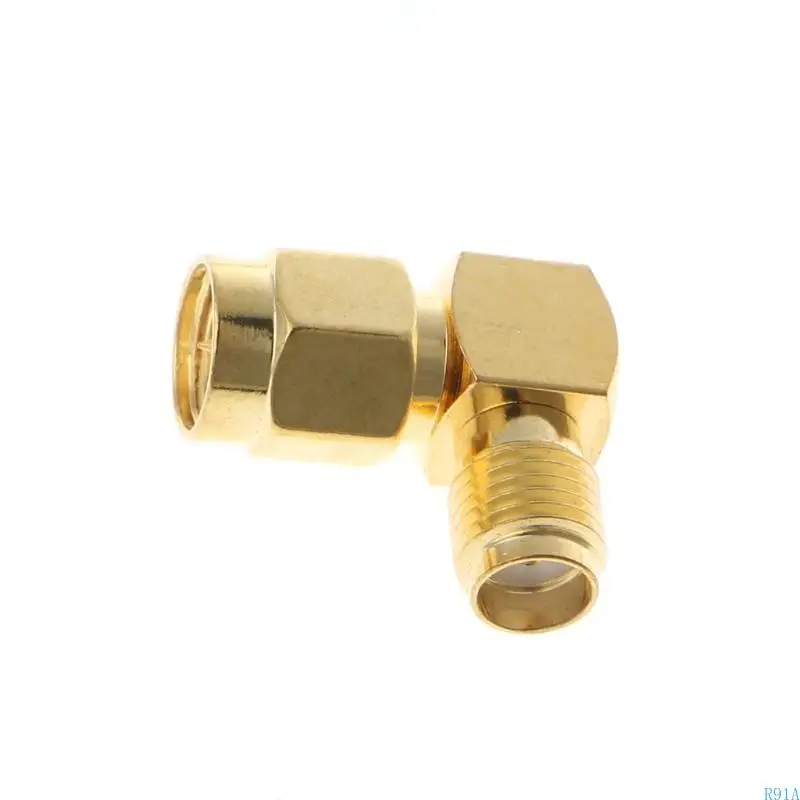 R91a SMA ذكر إلى SMA أنثى الزاوية اليمنى 90 درجة محول موصل RF Coansial