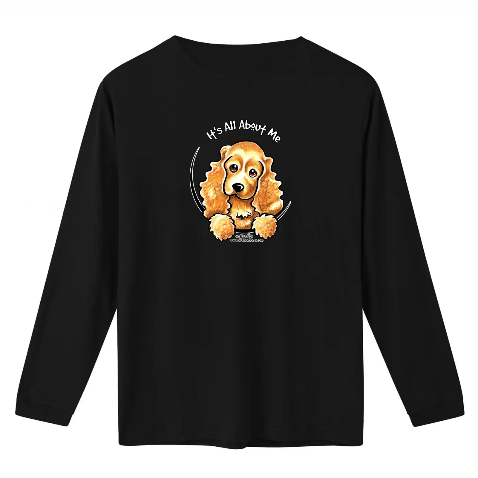 Cocker Spaniel :: It's All About Me T-Shirt Summer Casual Cotton Tee Oversized Streetwear Tops Vintage Graphic Print