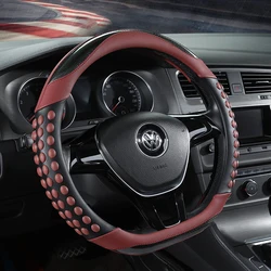 D Shape Car Steering Wheel Cover For VW Jetta 6 2017-2019 Golf 7 Scirocco Bettle 2012-2019 Tiguan 2019 2020 Auto Accesorioss