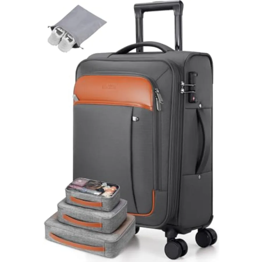 

Expandable Carry On Luggage 22x14x9 Airline Approved, 20Inch Softside Carry On Suitcase with Wheels and TSA Lock, Travel Suitca