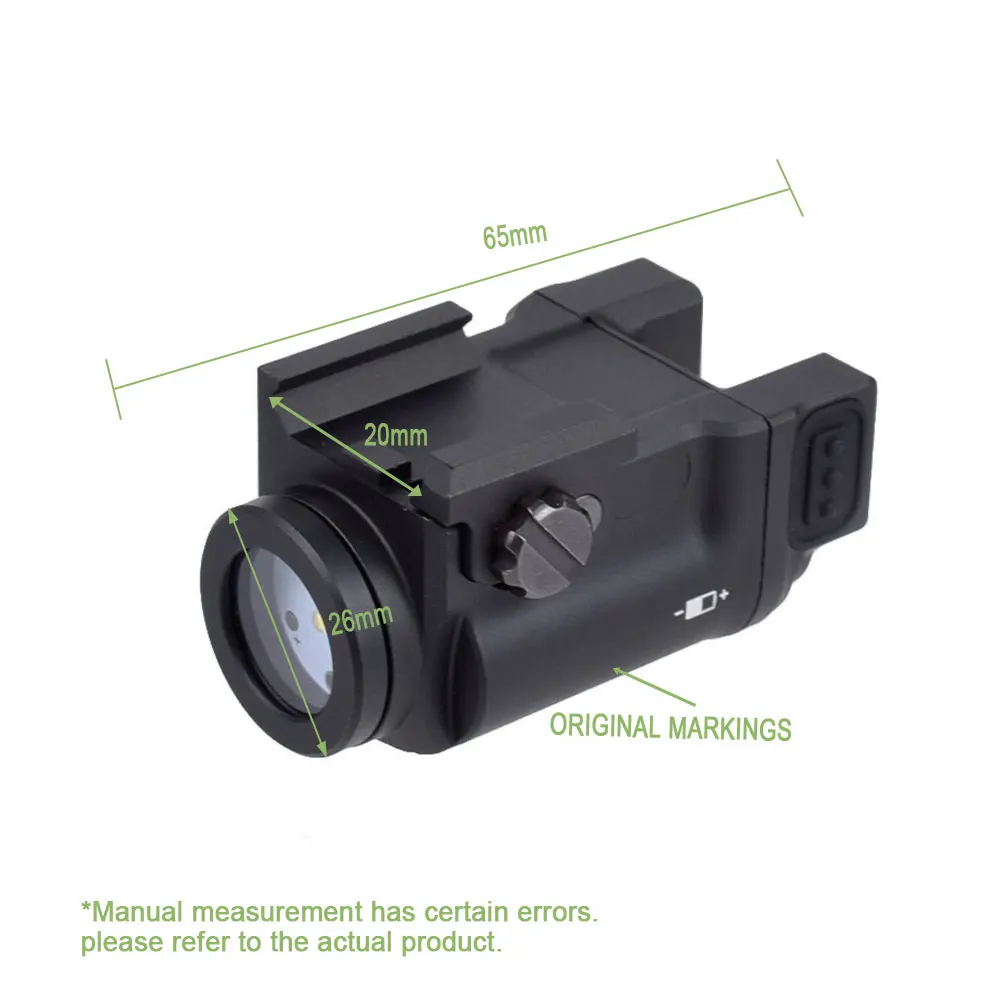 SOTAC Metal KLESCH-1S Tactical Flashlight Weaponlight Hunting Light Accessories Fit 20mm Rail