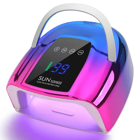 48 LEDs ,200W UV Nail Lamp , LCD Screen, Rechargeable – Cures All Gel Nails, Manicure & Nail Art Tool