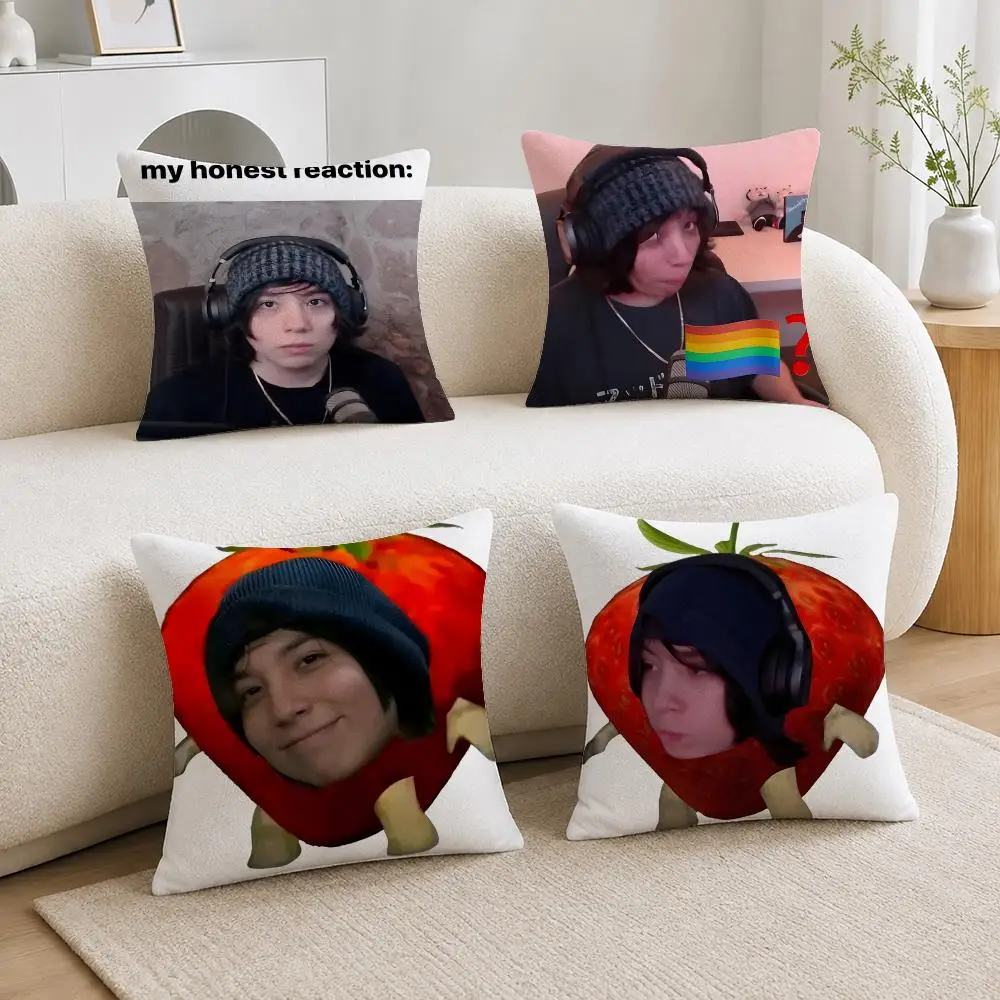 YouTuber Quackity My Beloved Cushion Cover Soft Plush Cushion Covers Fluffy Throw Pillow Cases for Sofa Bedroom Home Decor
