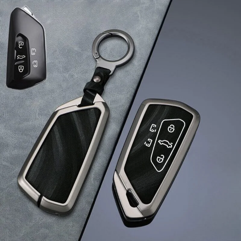 A + سبيكة جلدية سيارة مفتاح فوب غطاء لشركة فولكس فاجن ID.4 جولف 8 MK8 Teramon ID.3 اوكتافيا #4