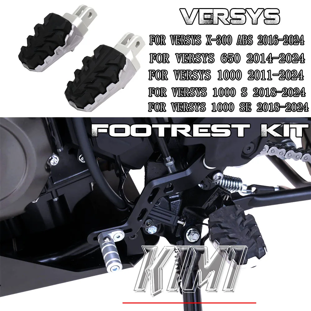 

Motorcycle Front Foot Pegs Rests Adjustable Footrest Kit For Kawasaki Versys X-300 ABS Versys650 Versys1000 VERSYS 650 1000