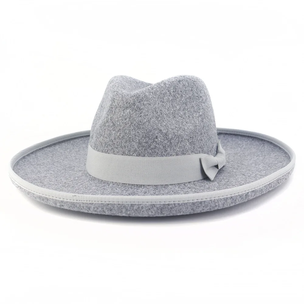 Neueste Design Fedora Hut Für Frauen Fascinators Rosa Hochzeit Dekoration Kirche Hüte Winter Wolle Panama Jazz Kappe – Detail 10