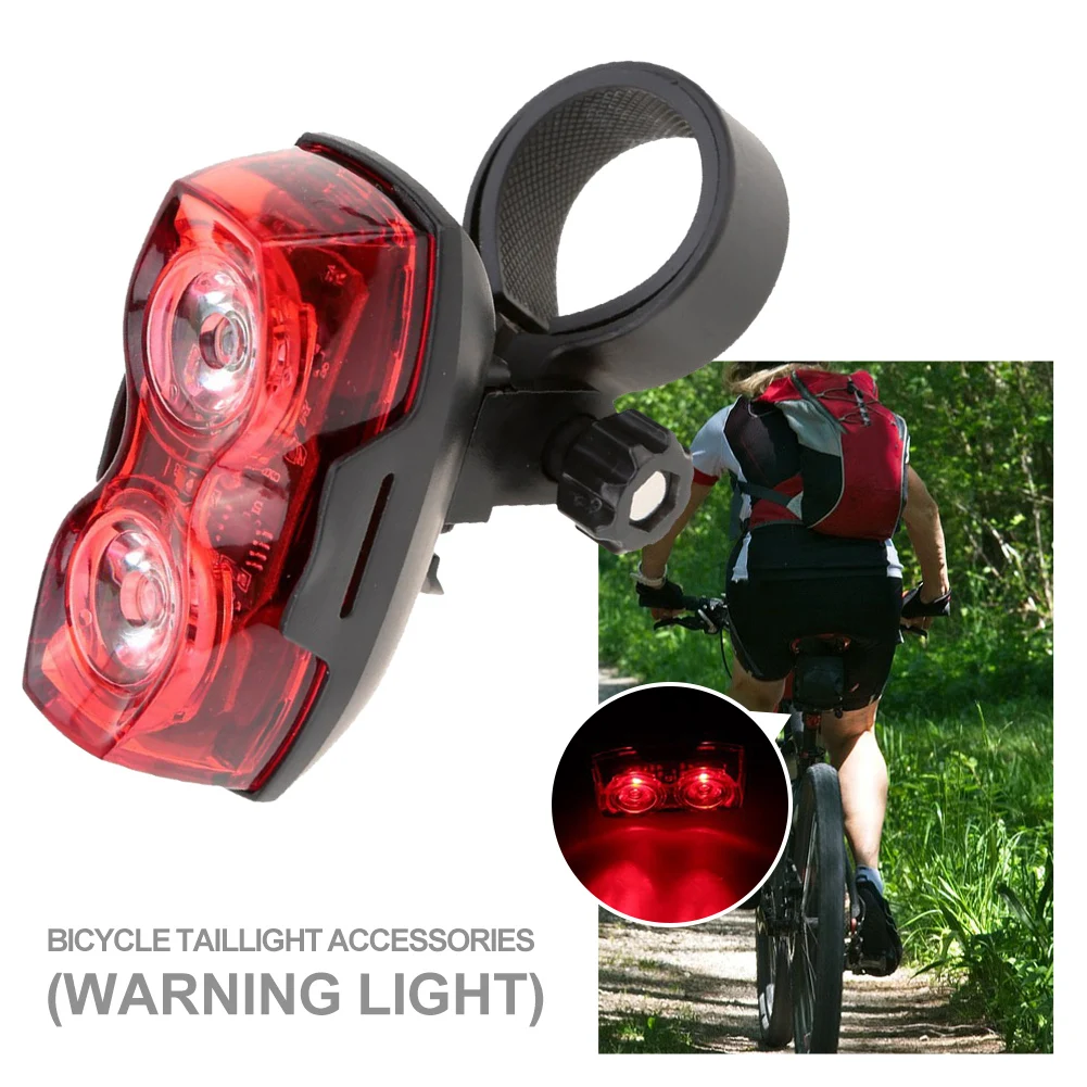 Bicycle Rear Light AAA Batteries High Visibility Red Light Tail Light Horizontal Or Vertical MTB Road Bike Lamp Accessory