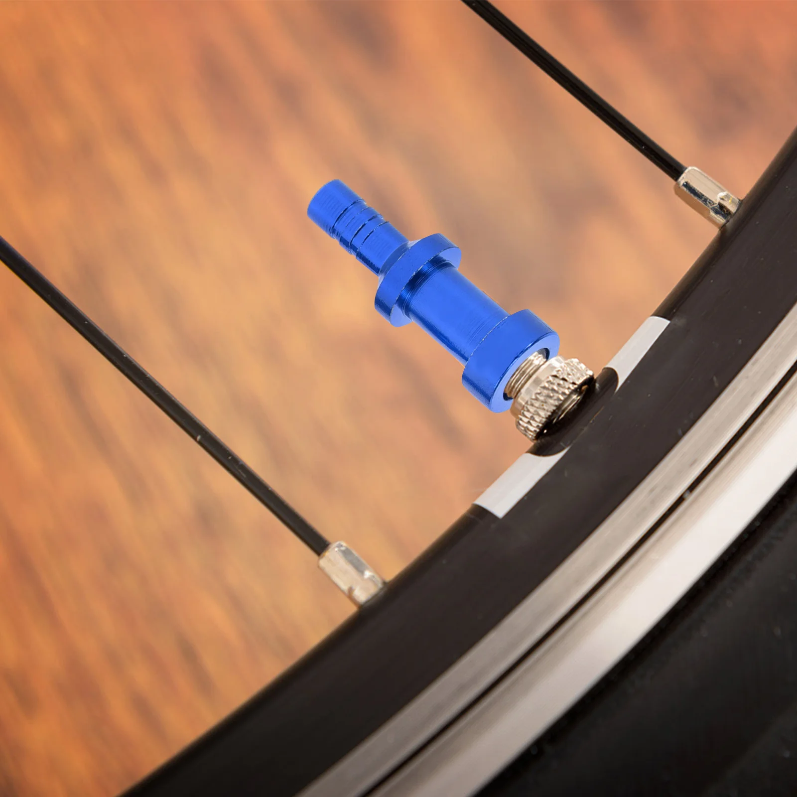 2 pcs Aluminum Bike French Nozzle Adapter Valve Stems Tubeless Tire Valve Cap Cycling Repair Tool For Road Mountain Bikes