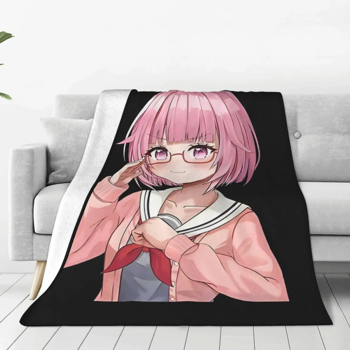 Project Sekai Emu Otori Blankets Aesthetic Plush Bedding Throws For Couch Chair Sofa Bed Decorative Flannel Bedspread Bed Cover