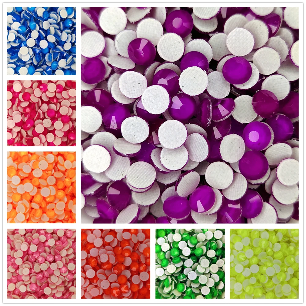 Top Quality All Size/Color Neon Glass Hotfix Rhinestones Super Bright Crystal Strass Iron On Rhinestone For Fabric Garment