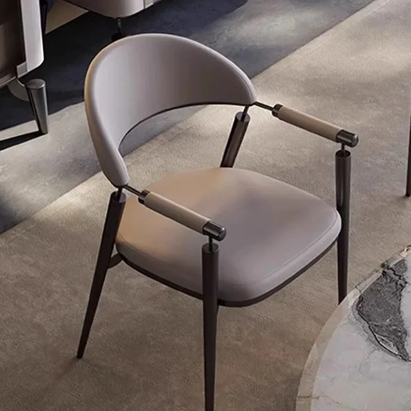 Ltalian minimalist dining chairs, metal European style fashionable and comfortable chairs, home furniture YX456TB