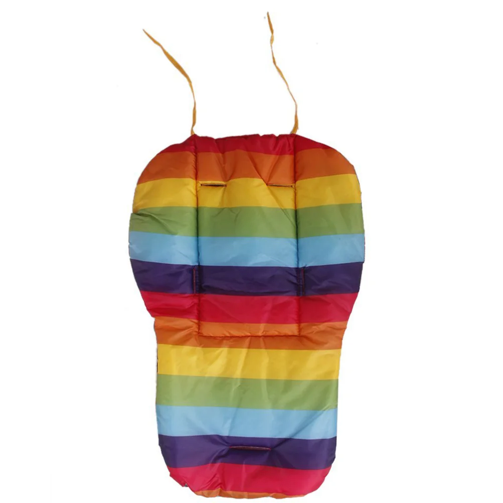 Waterproof Baby Pram Cushion Pad Rainbow Pattern Size 68x48 Stroller Pushchair Breathable Lightweight Washable