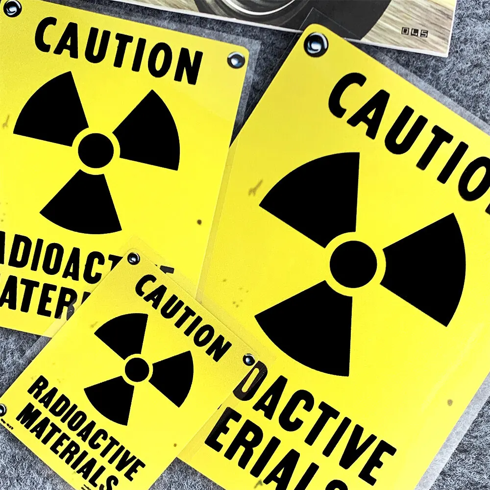 Caution Radioactive Material Reflective Warning Sticker Decor Motorcycle Scooter Body Decals Accessories for KTM PCX CB650R Mt07