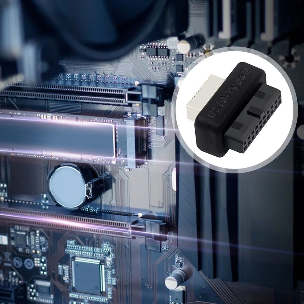 1/2 Buah Adaptor Header USB Motherboard Konektor Adaptor USB 3.0 19Pin/20Pin Ke Tipe-E untuk Motherboard Panel Depan Tipe C