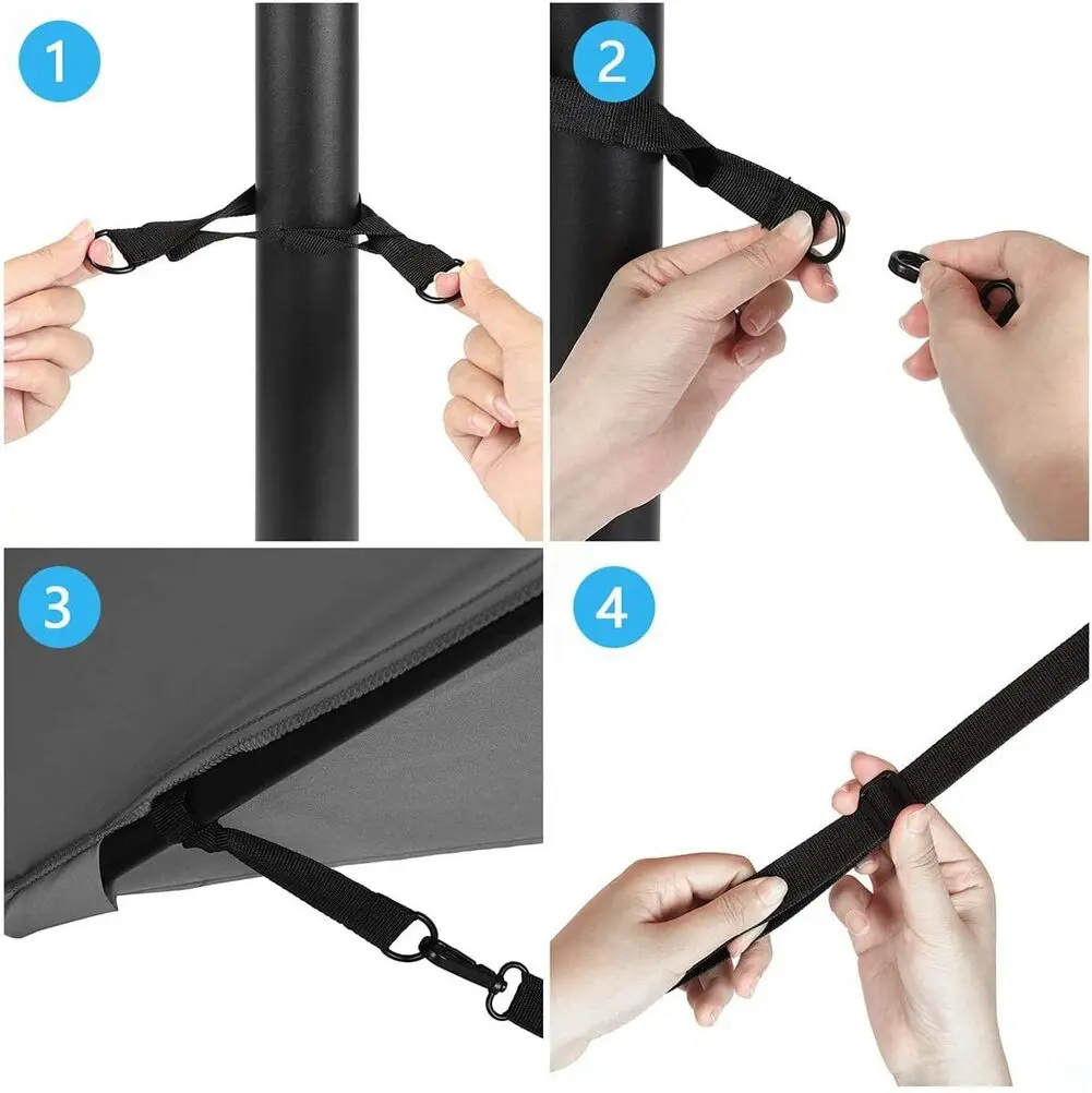 Heavy Duty Windproof Belt For Garden Umbrellas, Adjustable Anti-Sway Fixing Rope Set To Prevent Tipping In Strong Winds