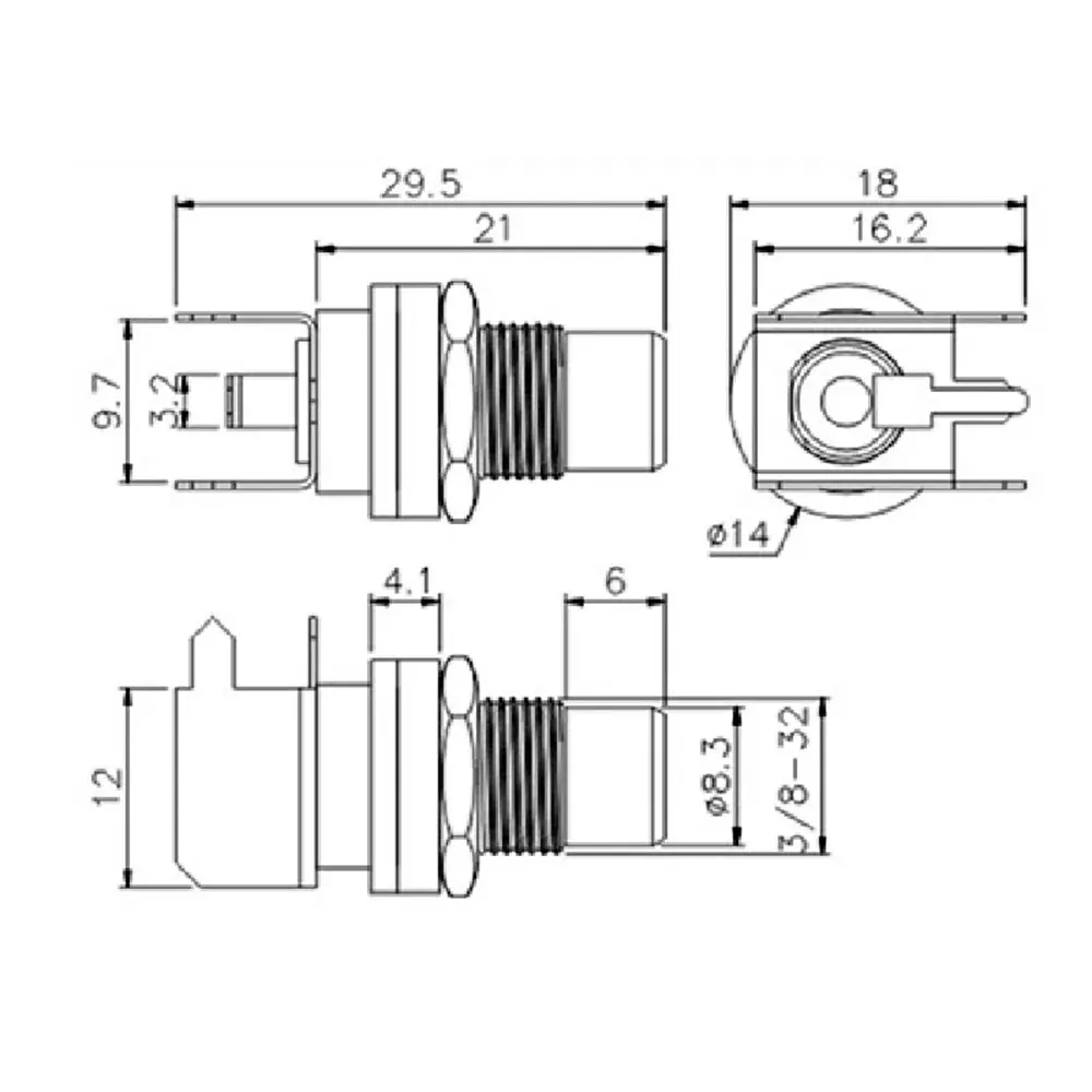 Soquete rca banhado a ouro de cobre puro, instalação de soldagem em placa pcb, amplificador de áudio av, conector de terminal de alto-falante, 1 peça