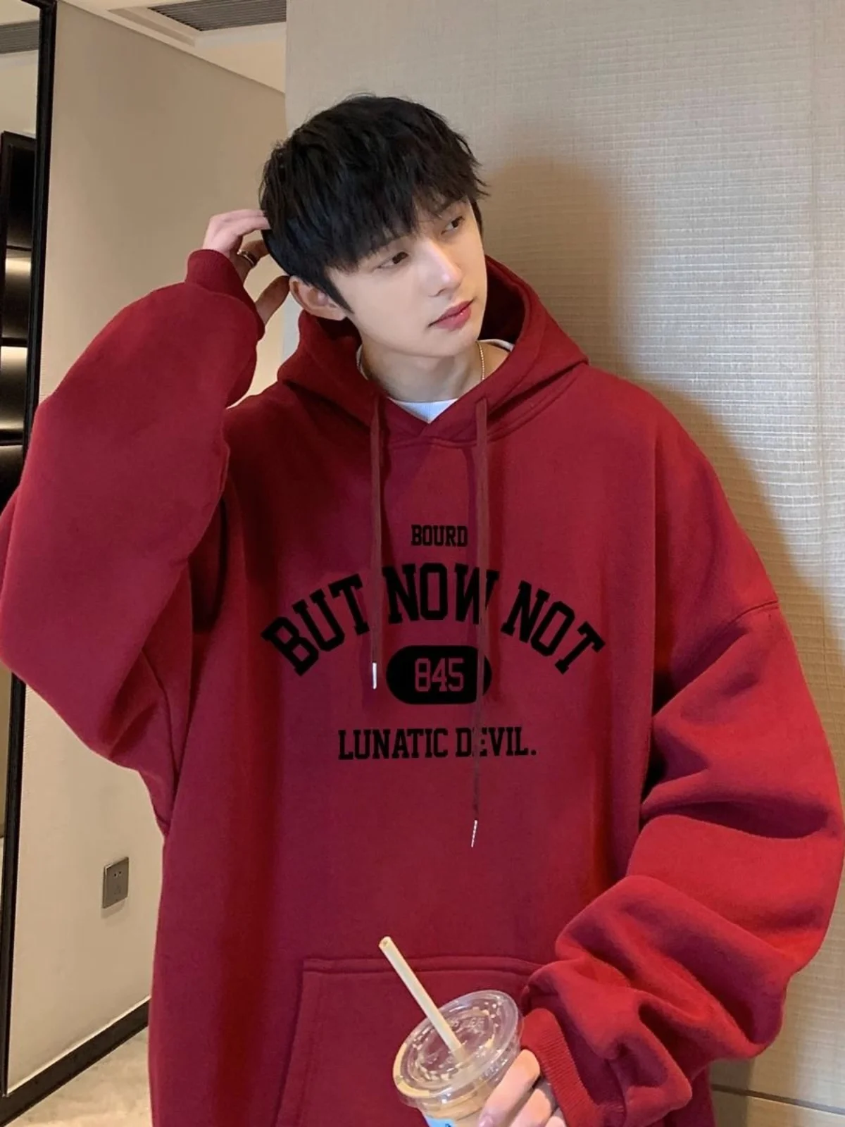 

Мужская толстовка Laid-ba Sle, большой размер, 300 Pou, в стиле High Street, осенне-зимняя, из полиэфирного волокна, немнущаяся