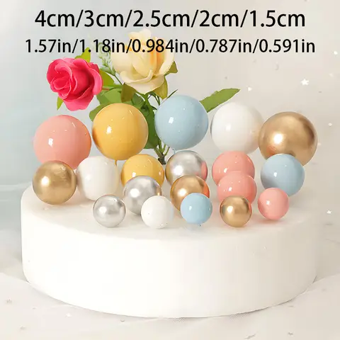 मैकरॉन रंग के केक की सजावट - धातुई सोने और चांदी के स्प्रिंकल्स, जन्मदिन की पार्टियों के लिए कपकेक टॉपर्स, बेकिंग सप्लाई 6 best sales जन्मदिन का केक टॉपर - №3