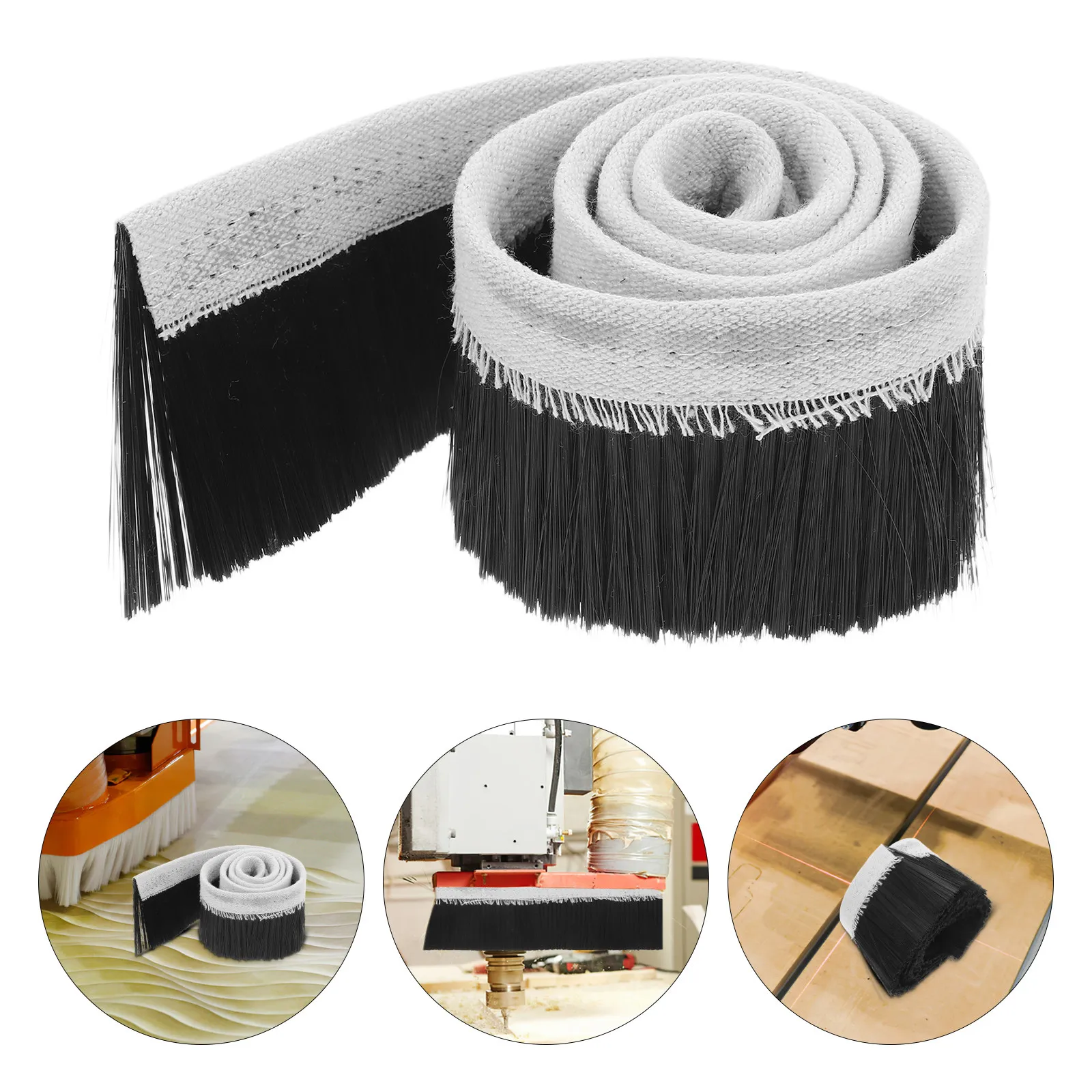 Woodworking Cnc Router Dust Shoe Brush Nylon Bristle Strip for Spindle Seal Debris Removal Equipment Protection Clean Work Area