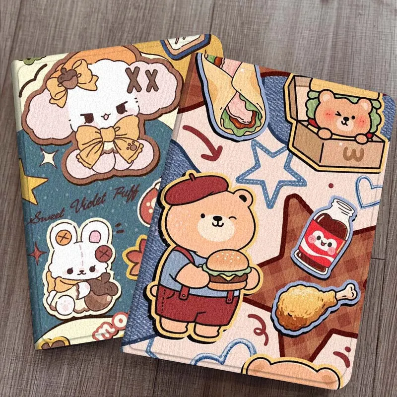 

Retro Cartoon Animal Pattern For Samsung Galaxy Tab S7 S8 S9 S10 S11 FE Plus Lite Tablet Case