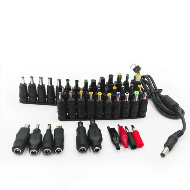 44Pcs/Set Universal for Notebook Laptop DC Power Charger Supply Adapter Tips Connector Jack to Plug Charging