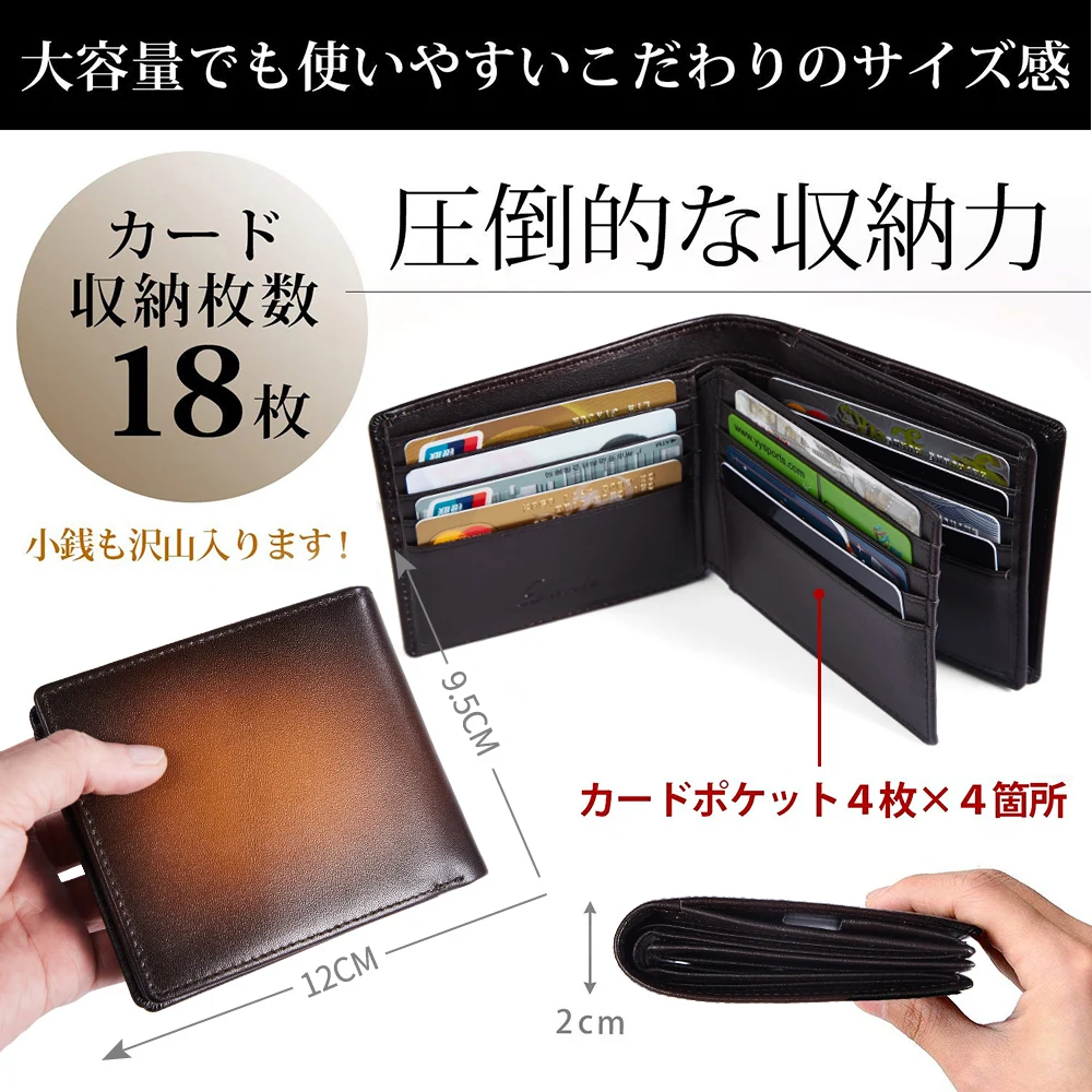 

Classic Men's Vintage Genuine Leather Wallet Top Cowhide Coin Purse Credit Card Holder for Men Handmade Money Clips Money bag