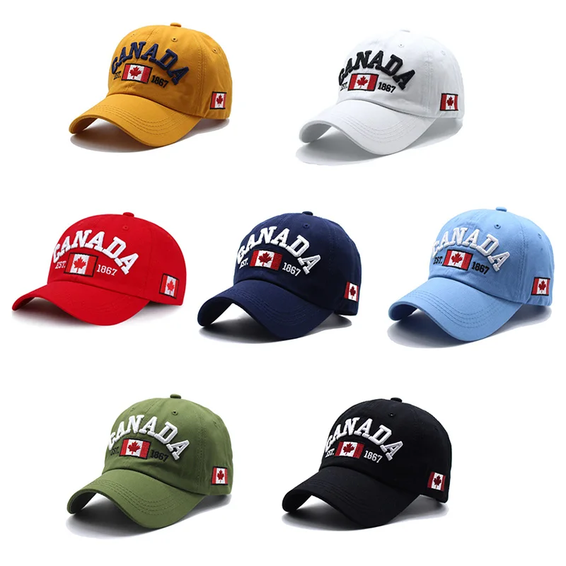 الخريف Gorras العلم الرجال الصيد قبعات البيسبول كندا التطريز قبعة رجالي Snapback العظام قابل للتعديل النساء البيسبول Snapback قبعة