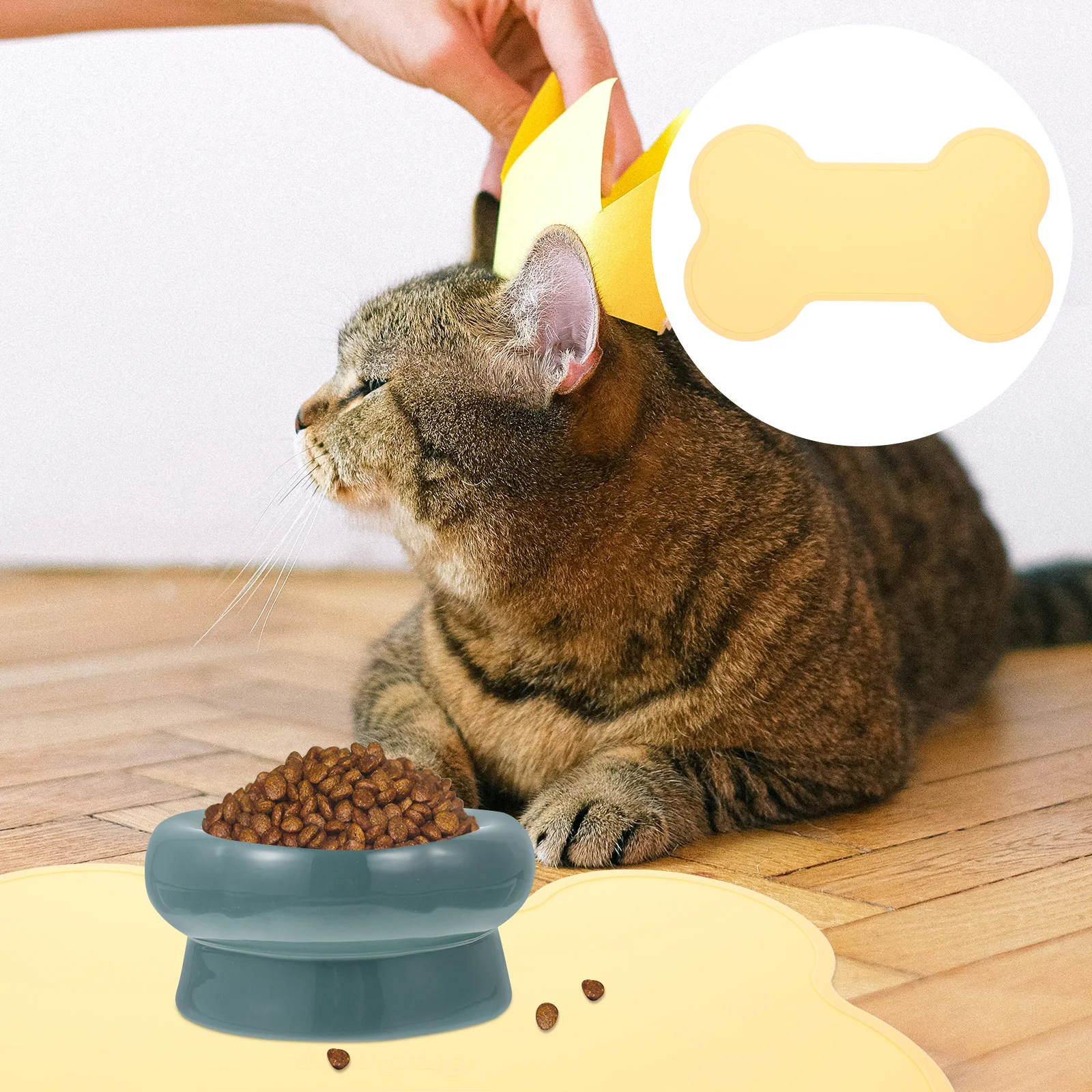 

Pet Placemat Cat Bowl Anti-spill Silicone Feeding Food Dog Cushion Anti-leak Accessory Pads