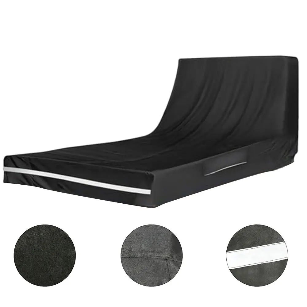 210D Oxford Tipper Trailer Cover for Trailer 7ft by 12ft Waterproof Tarpaulin with Rear Ramp Door and Ventilation