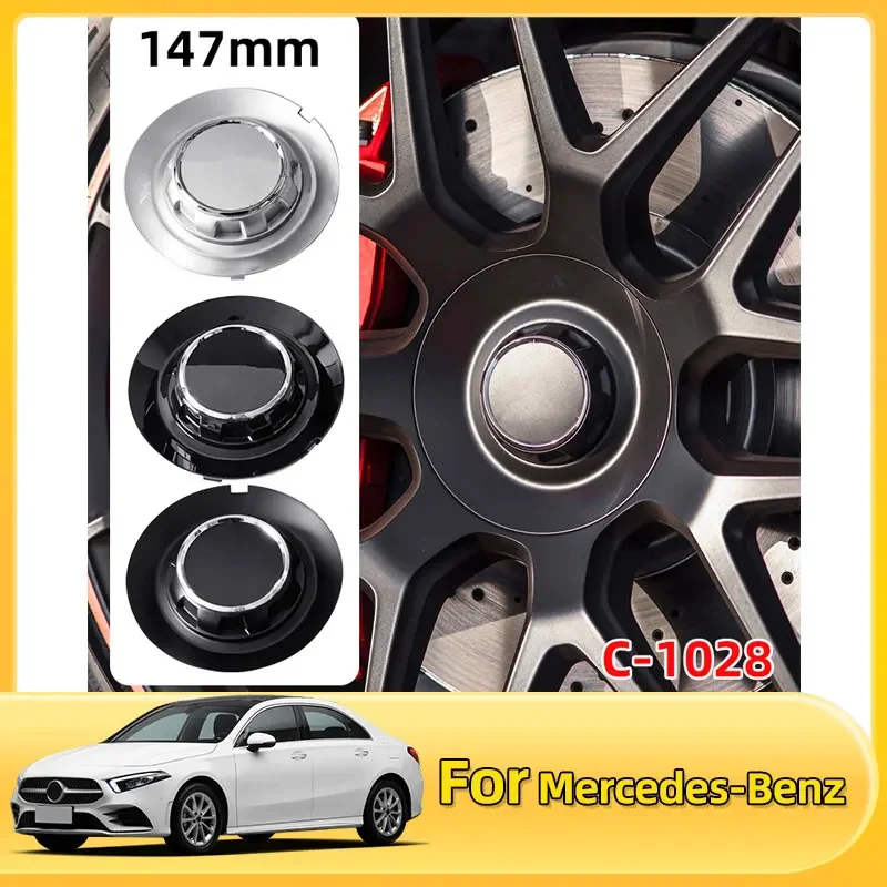 

4PCS 147mm C-1028 17028 Car Wheel Center Hub Cover Cap Badge Logo For Mercedes Benz AMG G350 G500 G63 S680 GLS600 Accessories