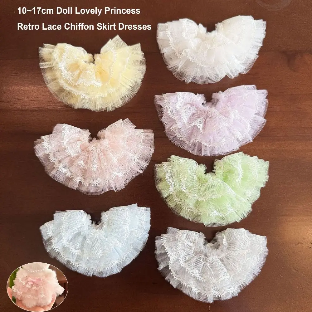 Mode Puppe Schöne Prinzessin Rock Retro Spitze Chiffon Kuchen Stil Baumwolle Puppe Kuchen Rock Nette Plüsch Puppen Kleidung Zubehör